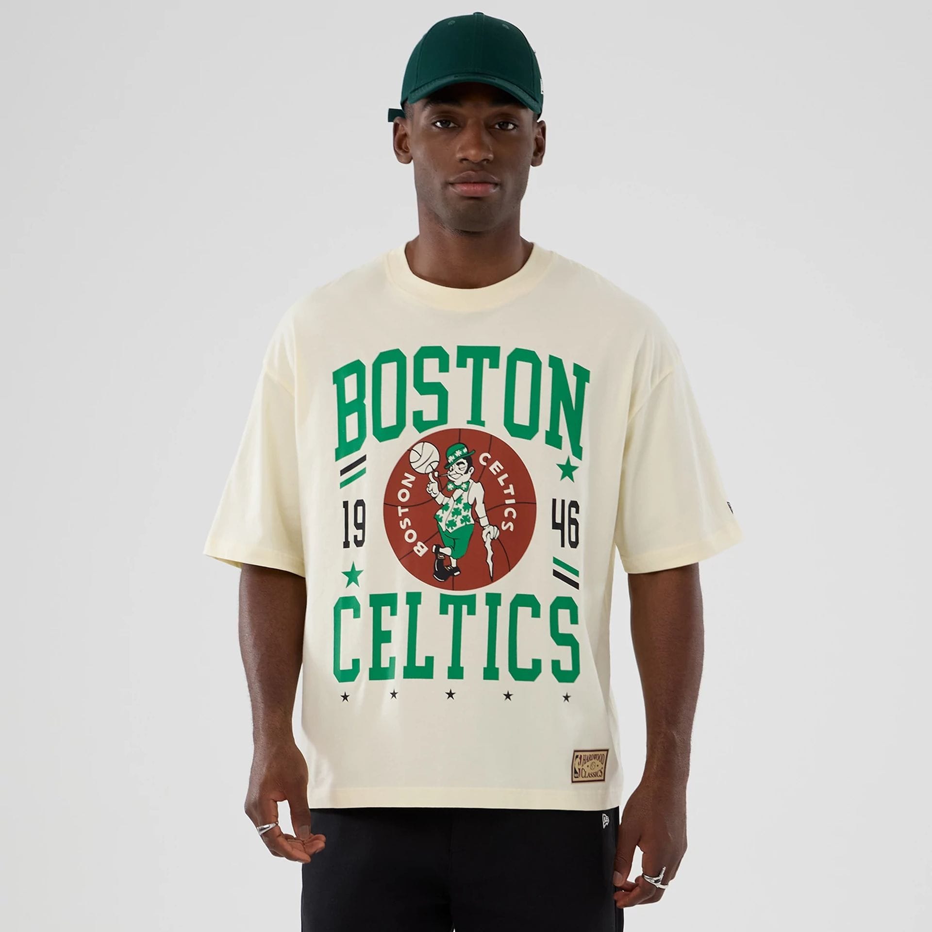 Boston Celtics NBA Hardwood Classic Cream T-Shirt-kentox