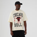 Chicago Bulls NBA Hardwood Classic Cream T-Shirt-kentox