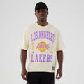 LA Lakers NBA Hardwood Classic Cream T-Shirt-kentox