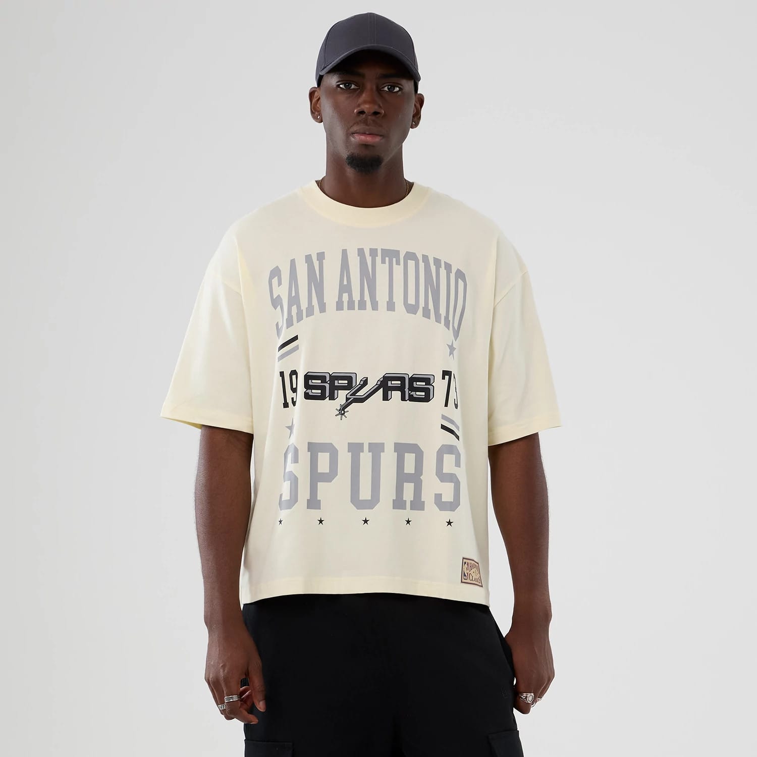 San Antonio Spurs NBA Hardwood Classic Cream T-Shirt-kentox