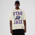 Utah Jazz NBA Hardwood Classic Cream T-Shirt-kentox