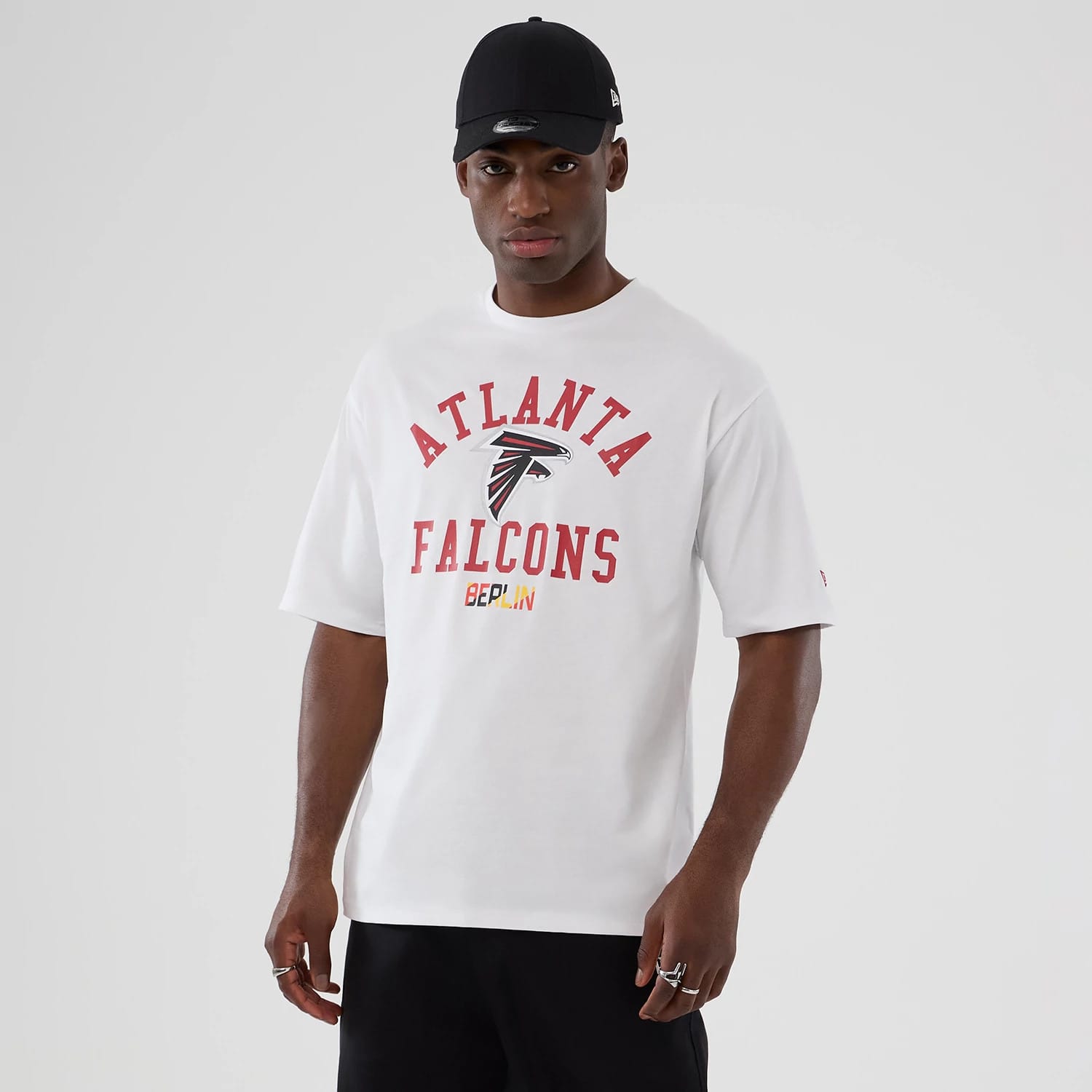 Atlanta Falcons NFL International Series Games 2025 White Oversized T-Shirt-kentox