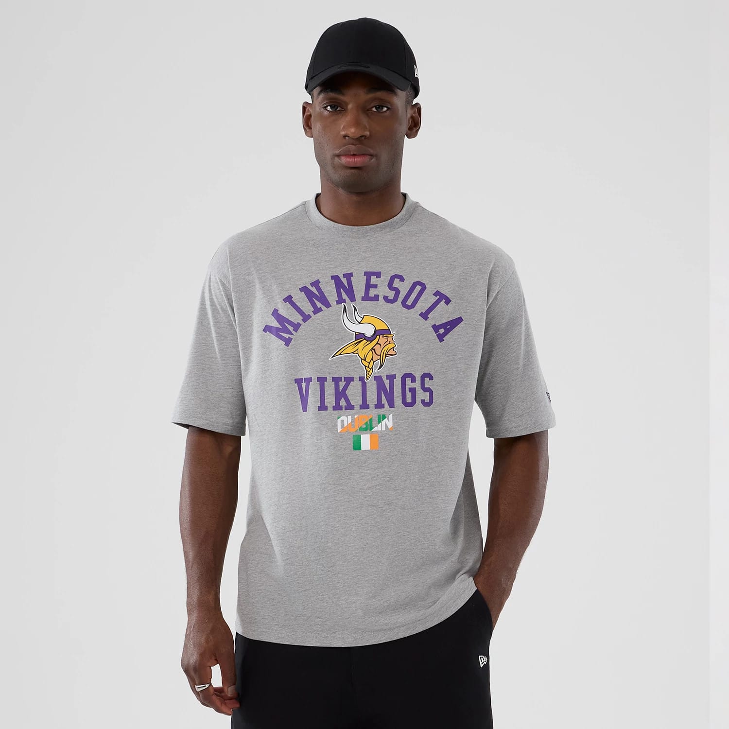 Minnesota Vikings NFL International Series Games 2025 Grey Oversized T-Shirt-kentox