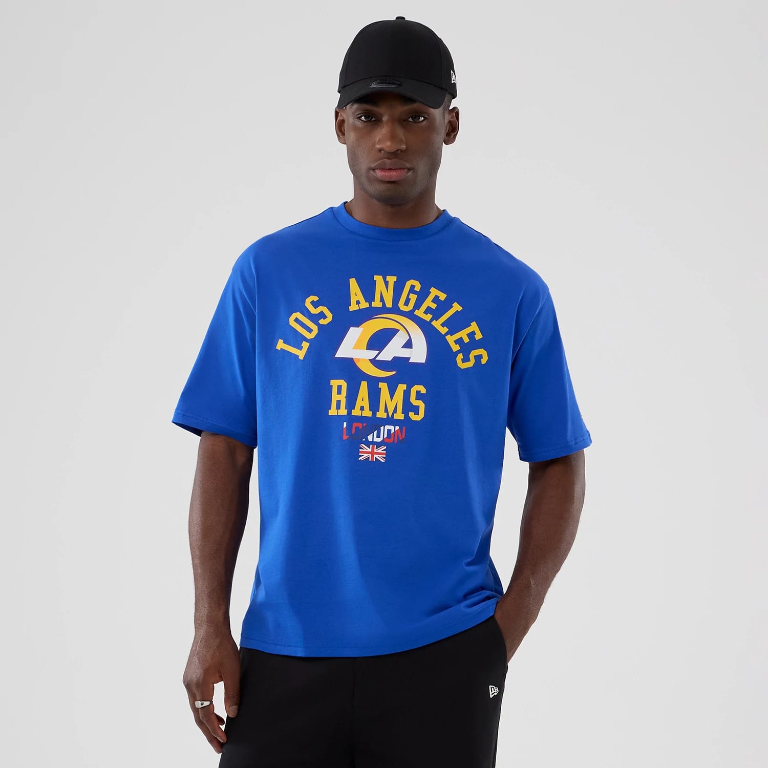 LA Rams NFL International Series Games 2025 Bright Blue Oversized T-Shirt-kentox