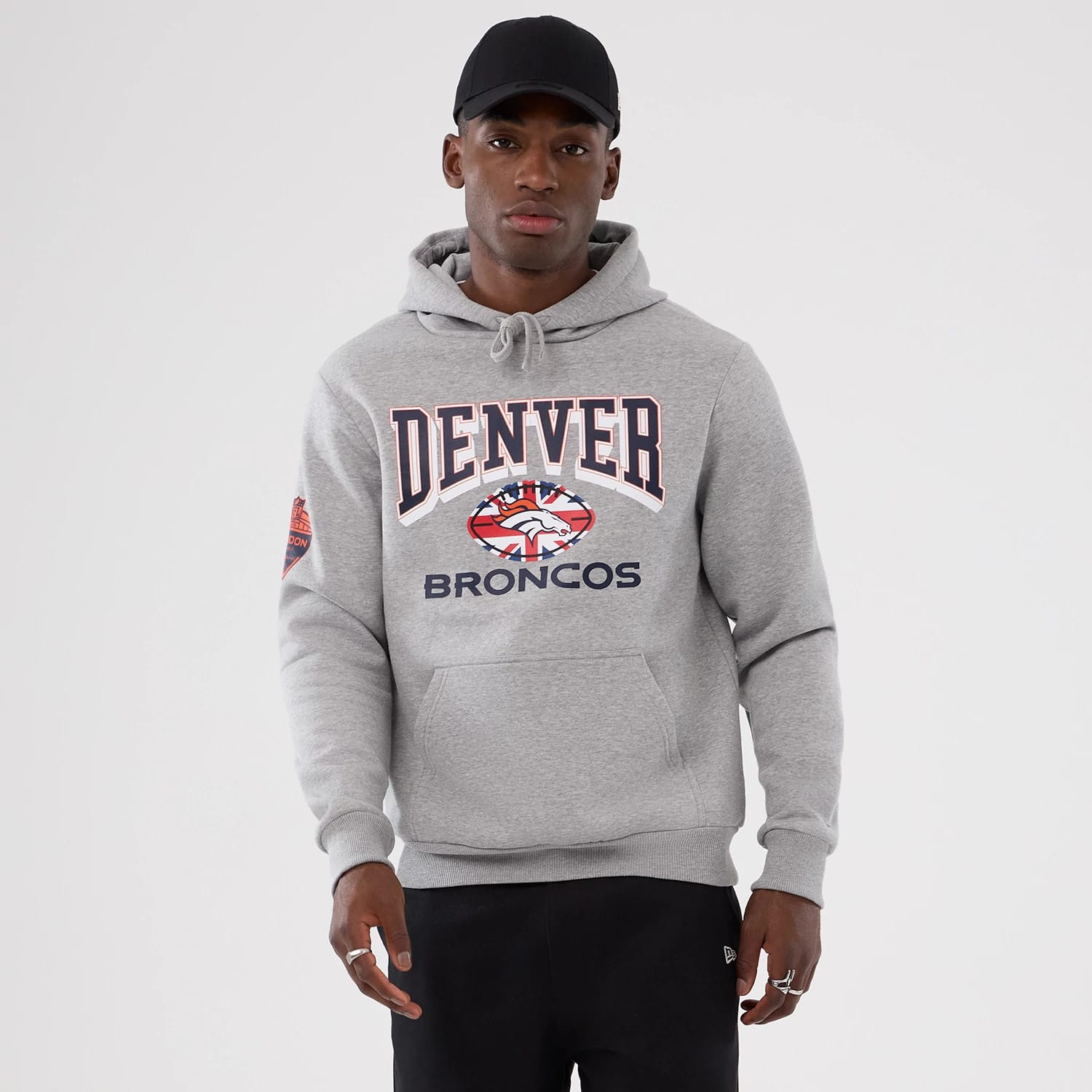 Denver Broncos NFL International Series Games 2025 Grey Pullover Hoodie-kentox