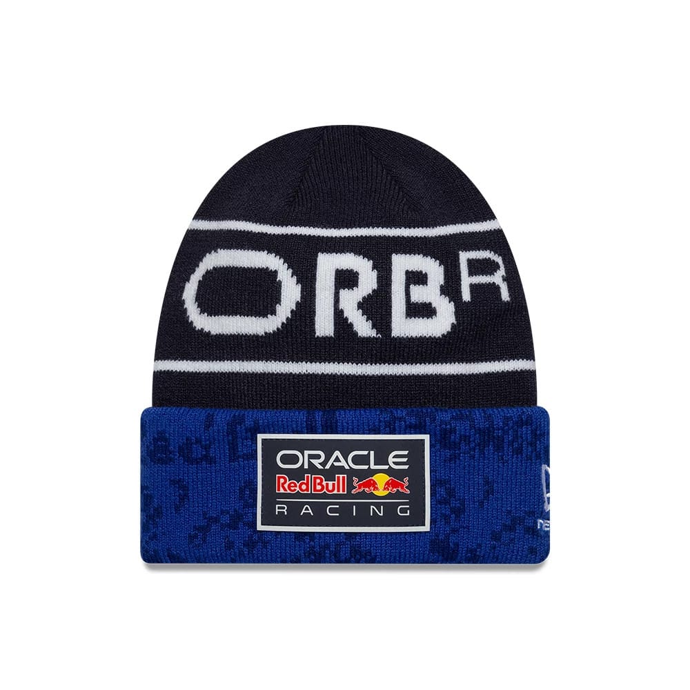 Red Bull Racing Youth Team Dark Blue Cuff Knit Beanie Hat-kentox