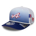 Alpine Racing Silverstone Race Special White 9SEVENTY Stretch Snap Adjustable Cap-kentox