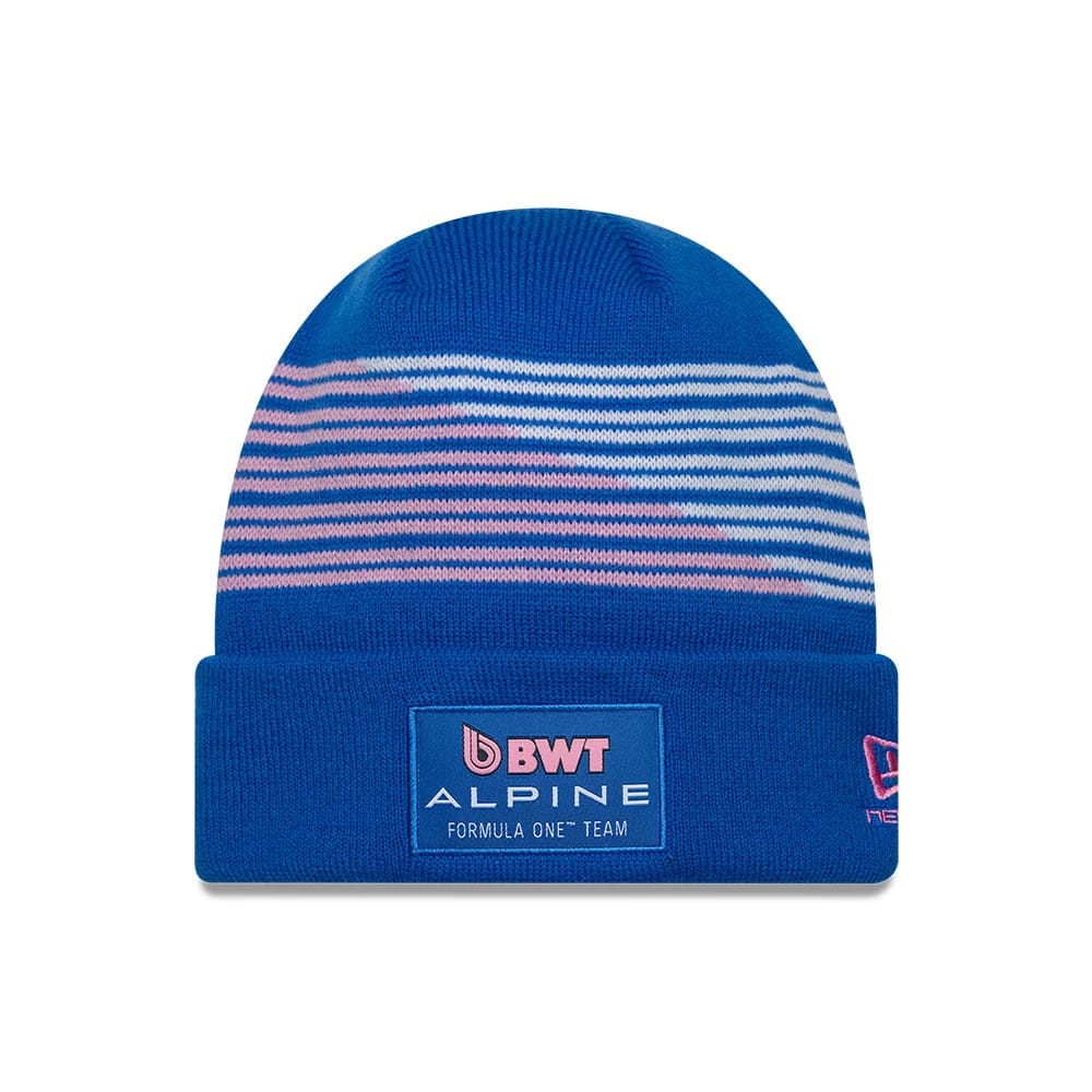 Alpine Racing Blue Cuff Knit Beanie Hat-kentox