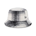 New Era White & Black Plaid Bucket Hat-kentox