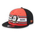 Anaheim Ducks NHL Team Stripes Orange Retro Crown 9FIFTY Adjustable Cap-kentox