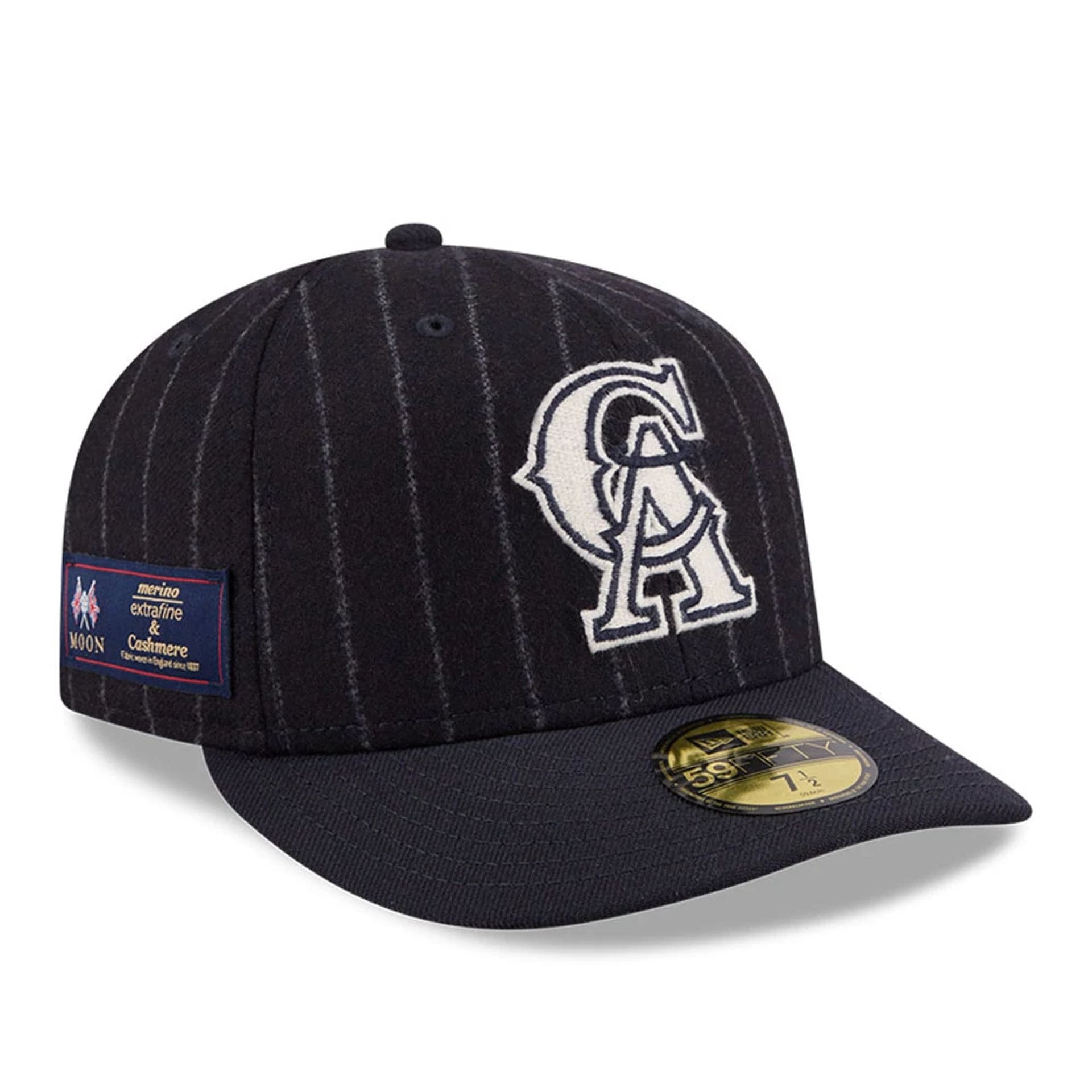 LA Angels MLB X Moon Navy 59FIFTY Fitted Cap-kentox