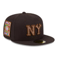 New York Black Yankees MLB Negro League Dark Brown 59FIFTY Fitted Cap-kentox