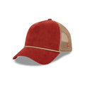 New Era Wide Cord Dark Red 9FORTY A-Frame Trucker Adjustable Cap-kentox