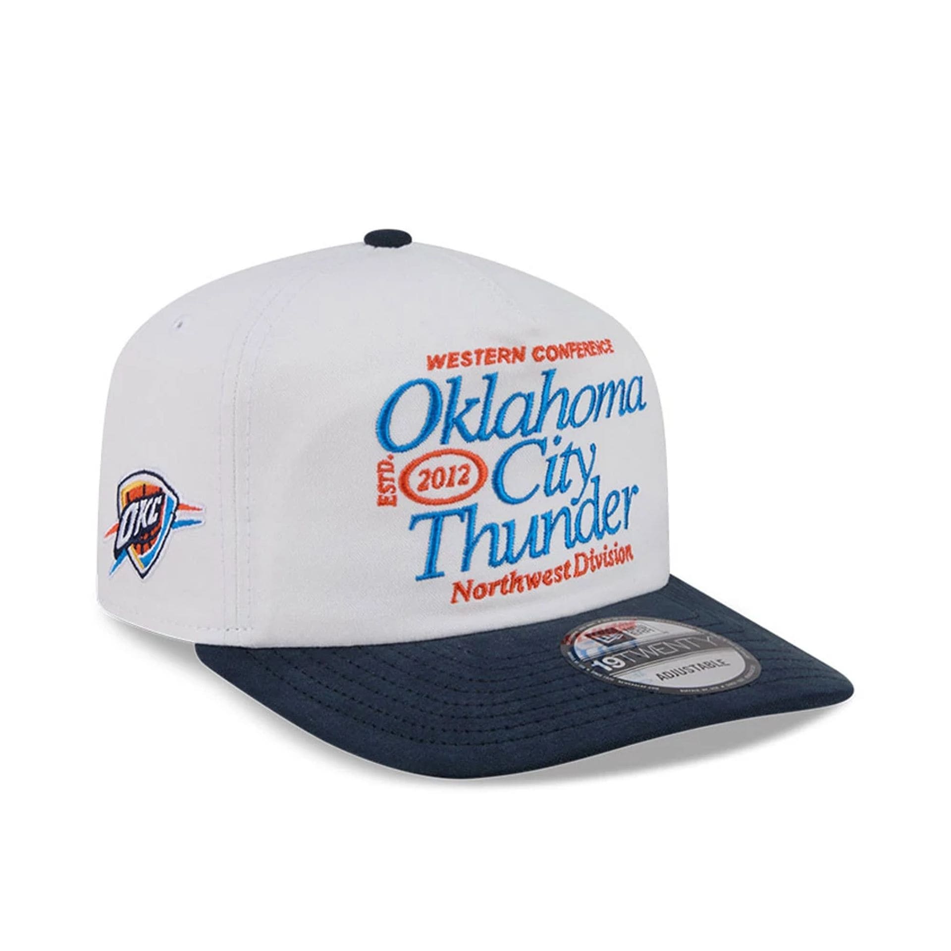 Oklahoma City Thunder NBA Conference White 19TWENTY Adjustable Cap-kentox