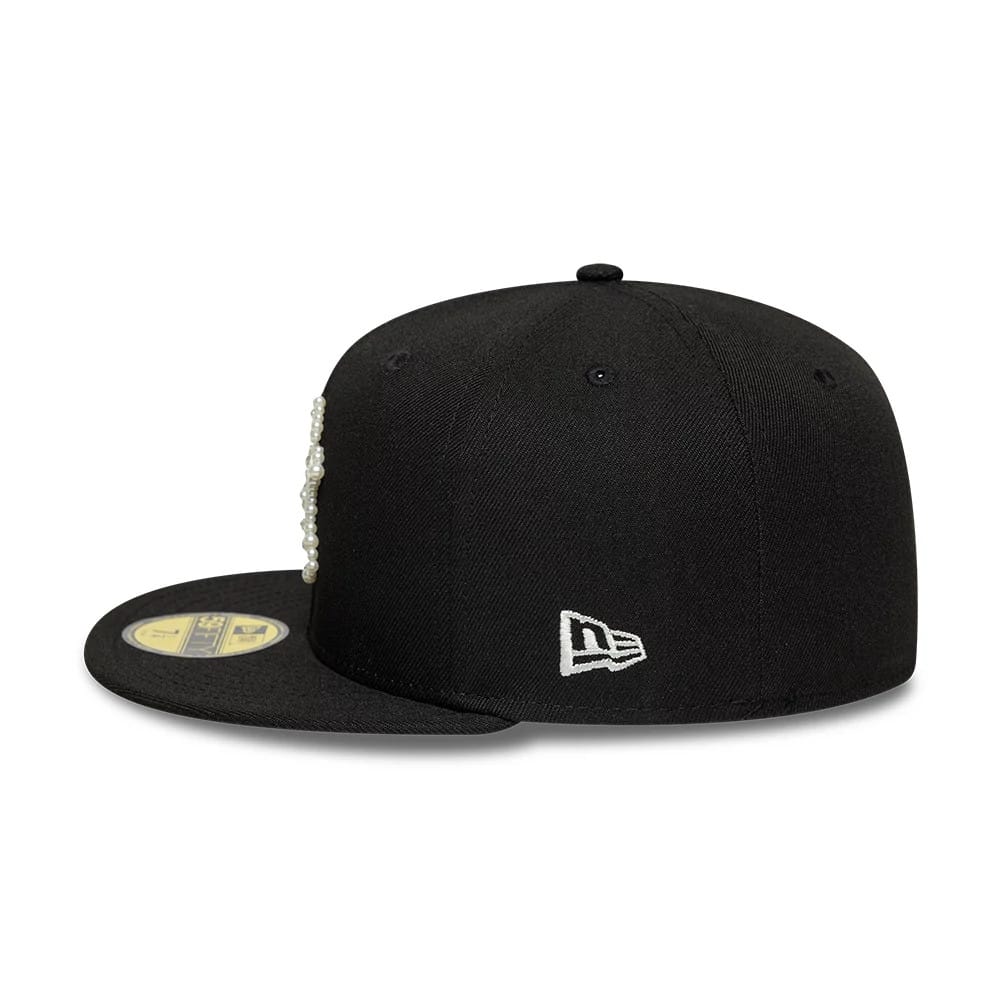 New York Yankees MLB Faux Pearl Black 59FIFTY Fitted Cap-kentox