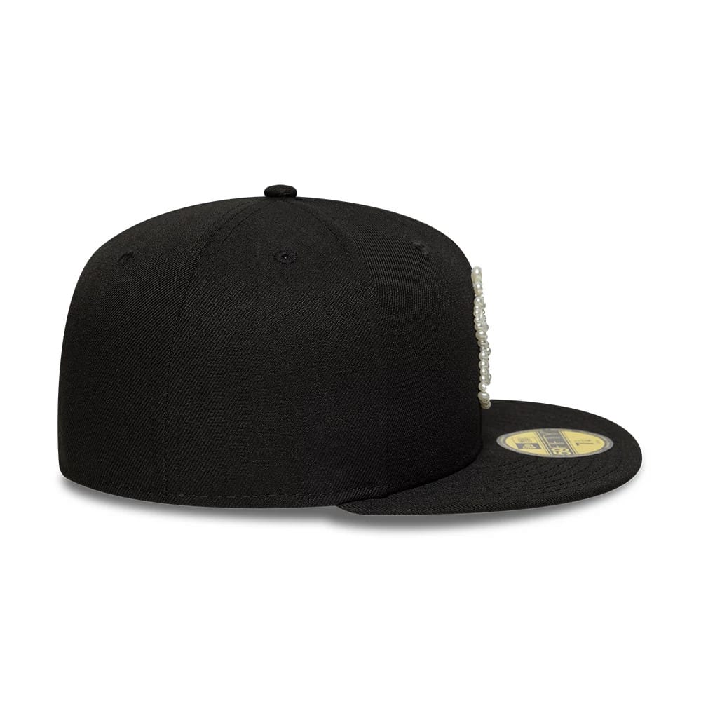 New York Yankees MLB Faux Pearl Black 59FIFTY Fitted Cap-kentox