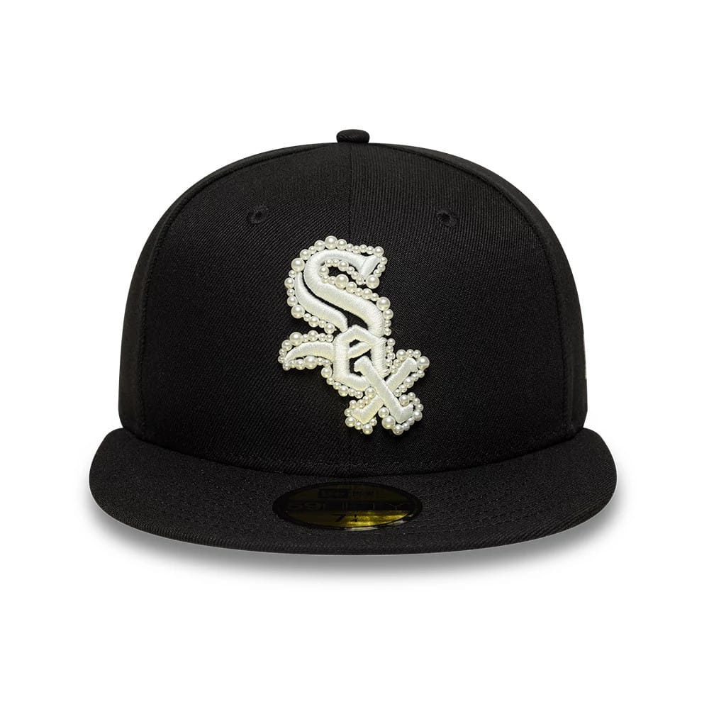 Chicago White Sox MLB Faux Pearl Black 59FIFTY Fitted Cap-kentox
