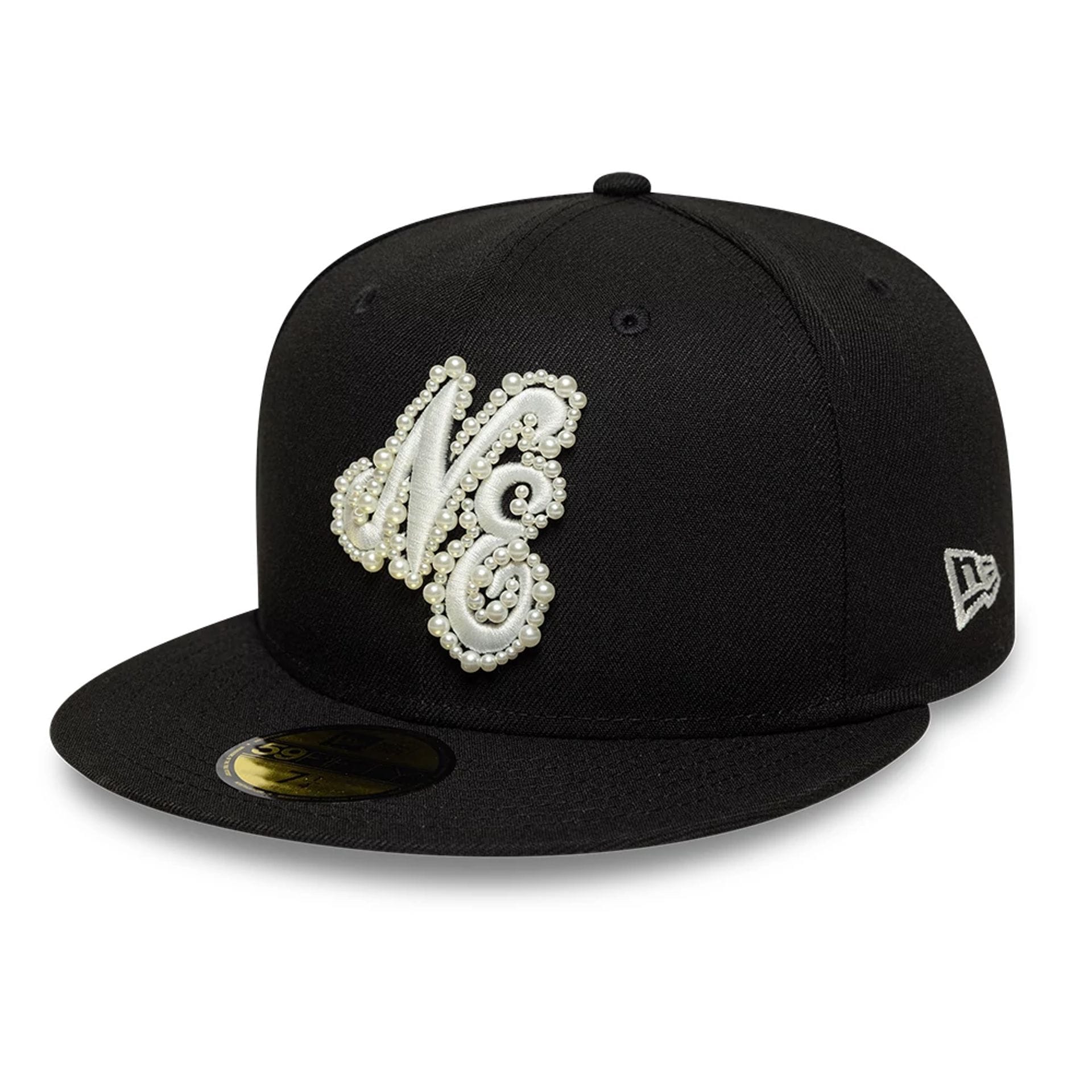 New Era Faux Pearl Black 59FIFTY Fitted Cap-kentox