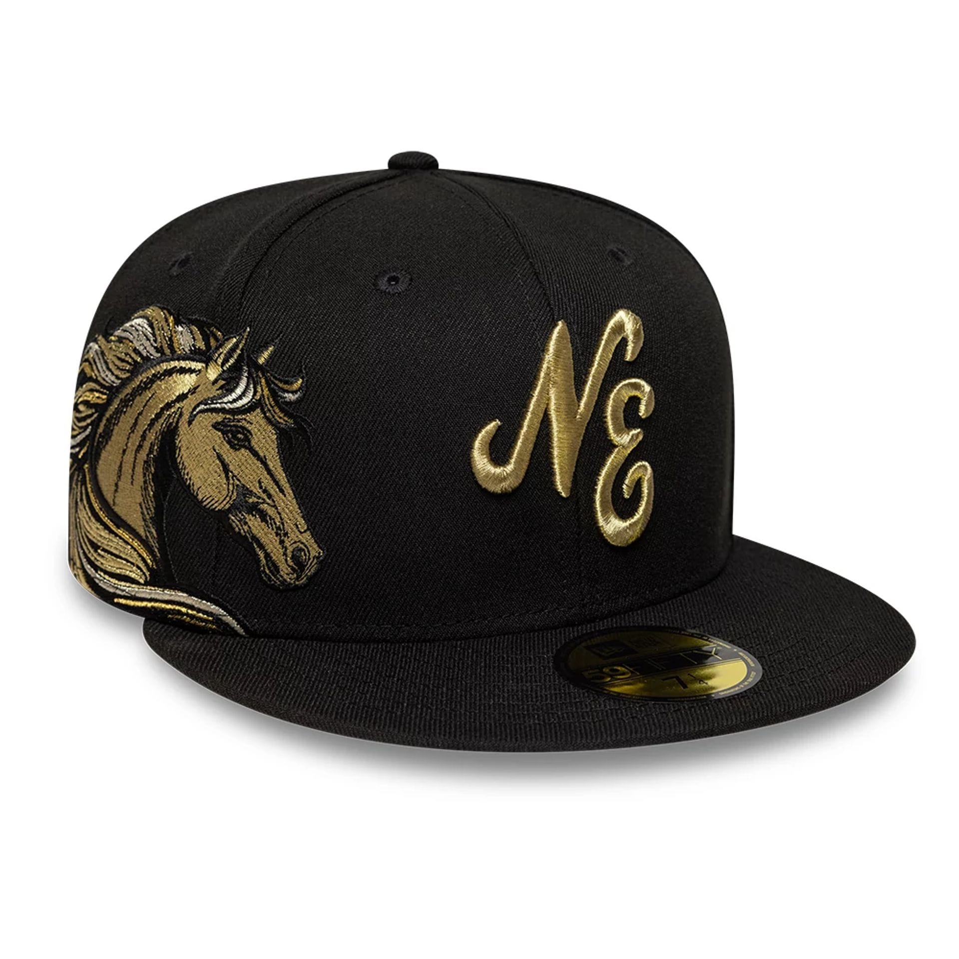 New Era Horse Black 59FIFTY Fitted Cap-kentox