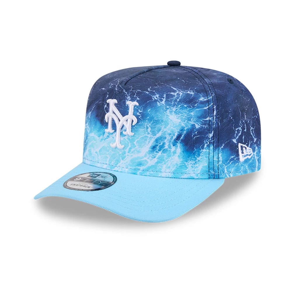 Mets MLB Deep Water Pastel Blue 9FIFTY A-Frame Snapback Adjustable Cap-kentox