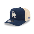 LA Dodgers MLB Grained Dark Blue 9FIFTY A-Frame Snapback Adjustable Cap-kentox