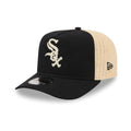 Chicago White Sox MLB Grained Black 9FIFTY A-Frame Snapback Adjustable Cap-kentox