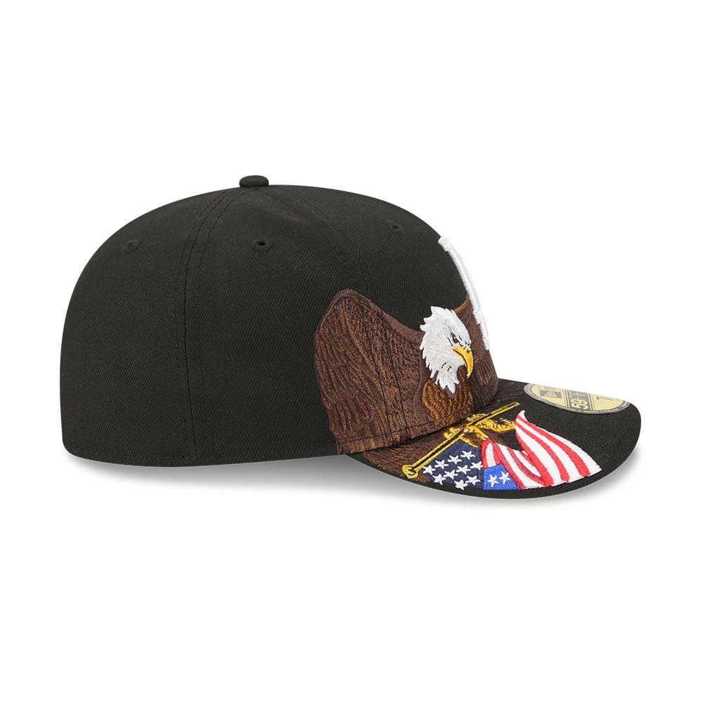 LA Dodgers MLB Eagle Black 59FIFTY Fitted Cap-kentox