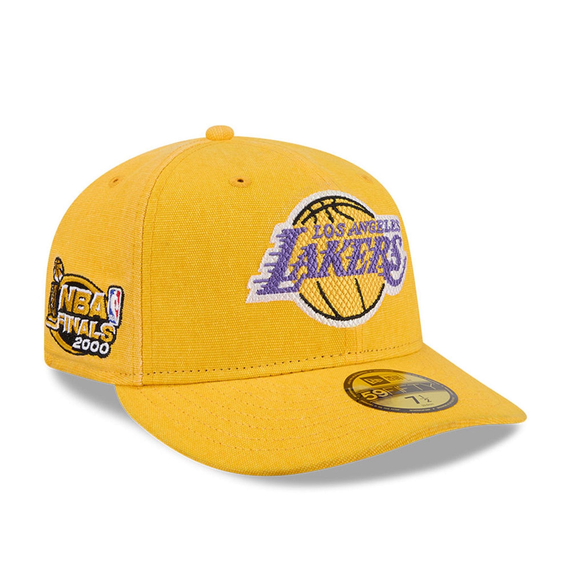 LA Lakers NBA Hardwood Classic Yellow 59FIFTY Fitted Cap-kentox
