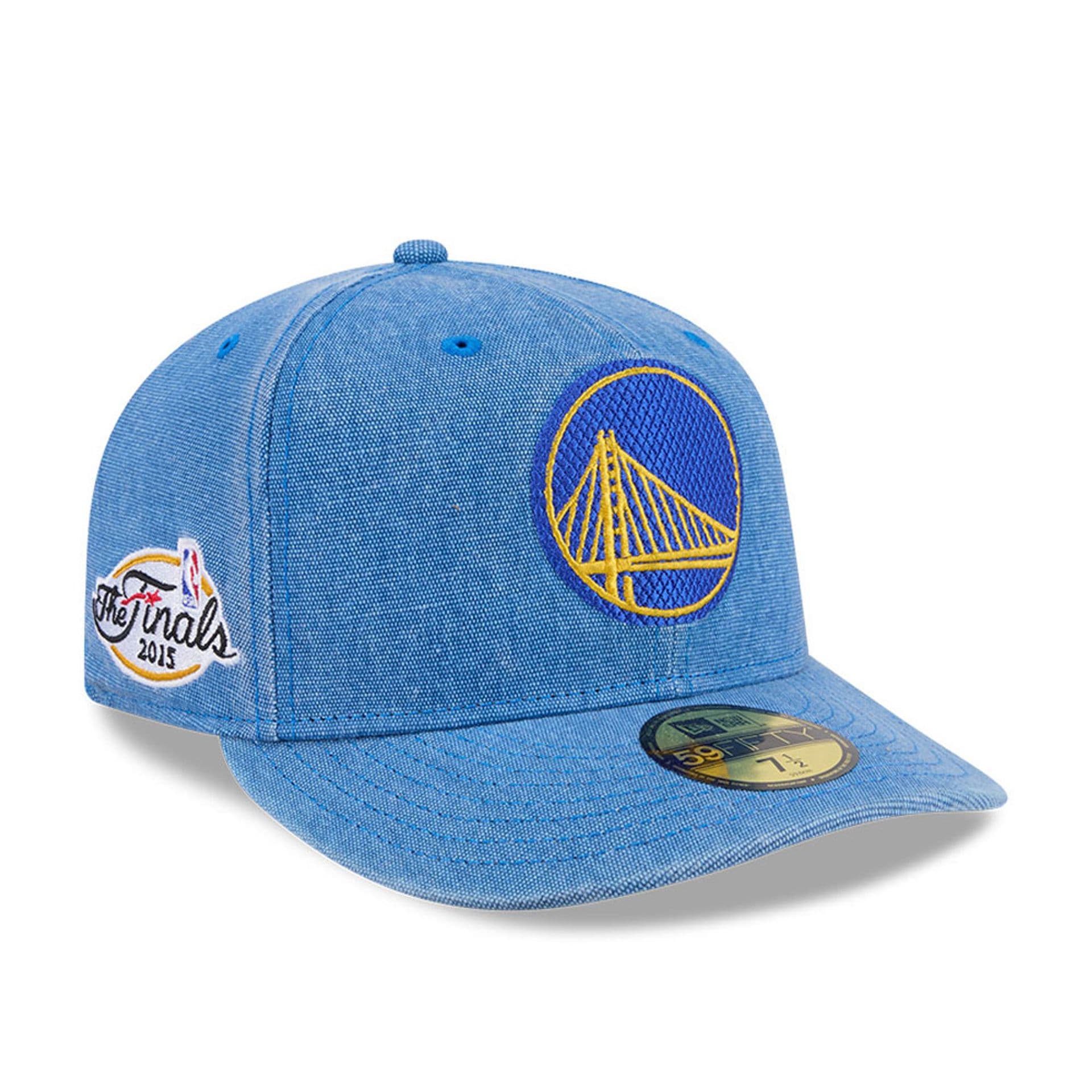 Warriors NBA Hardwood Classic Blue 59FIFTY Fitted Cap-kentox