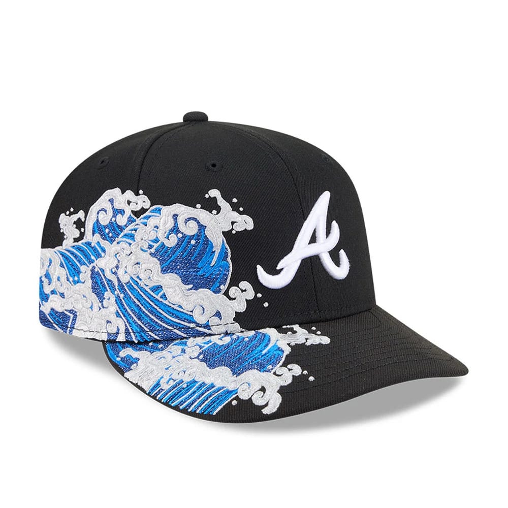 Atlanta Braves MLB Vissurf Black 9FIFTY Snapback Adjustable Cap-kentox