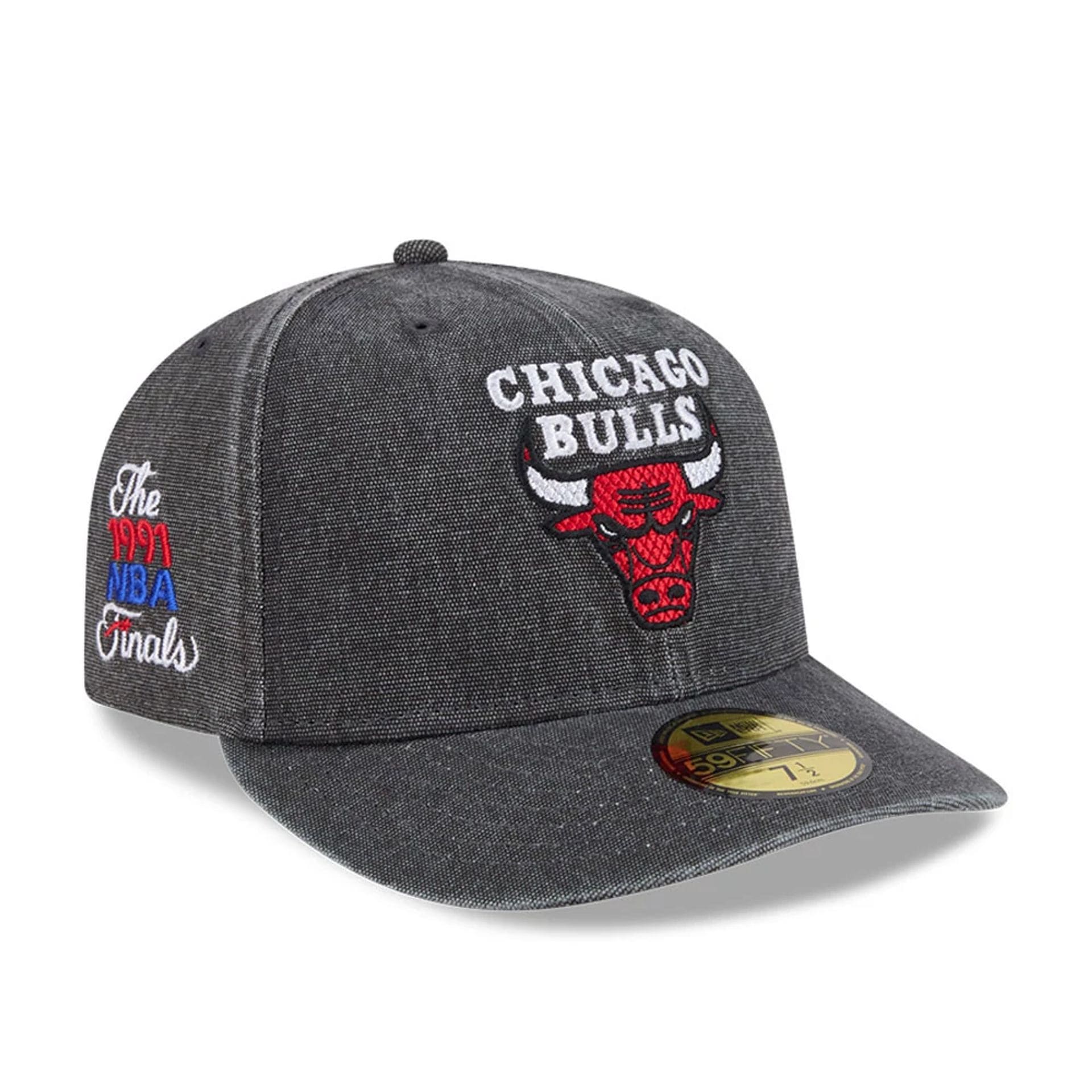 Bulls NBA Hardwood Classic Black 59FIFTY Fitted Cap-kentox