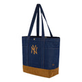 New York Yankees MLB Suede Denim Navy Tote Bag-kentox