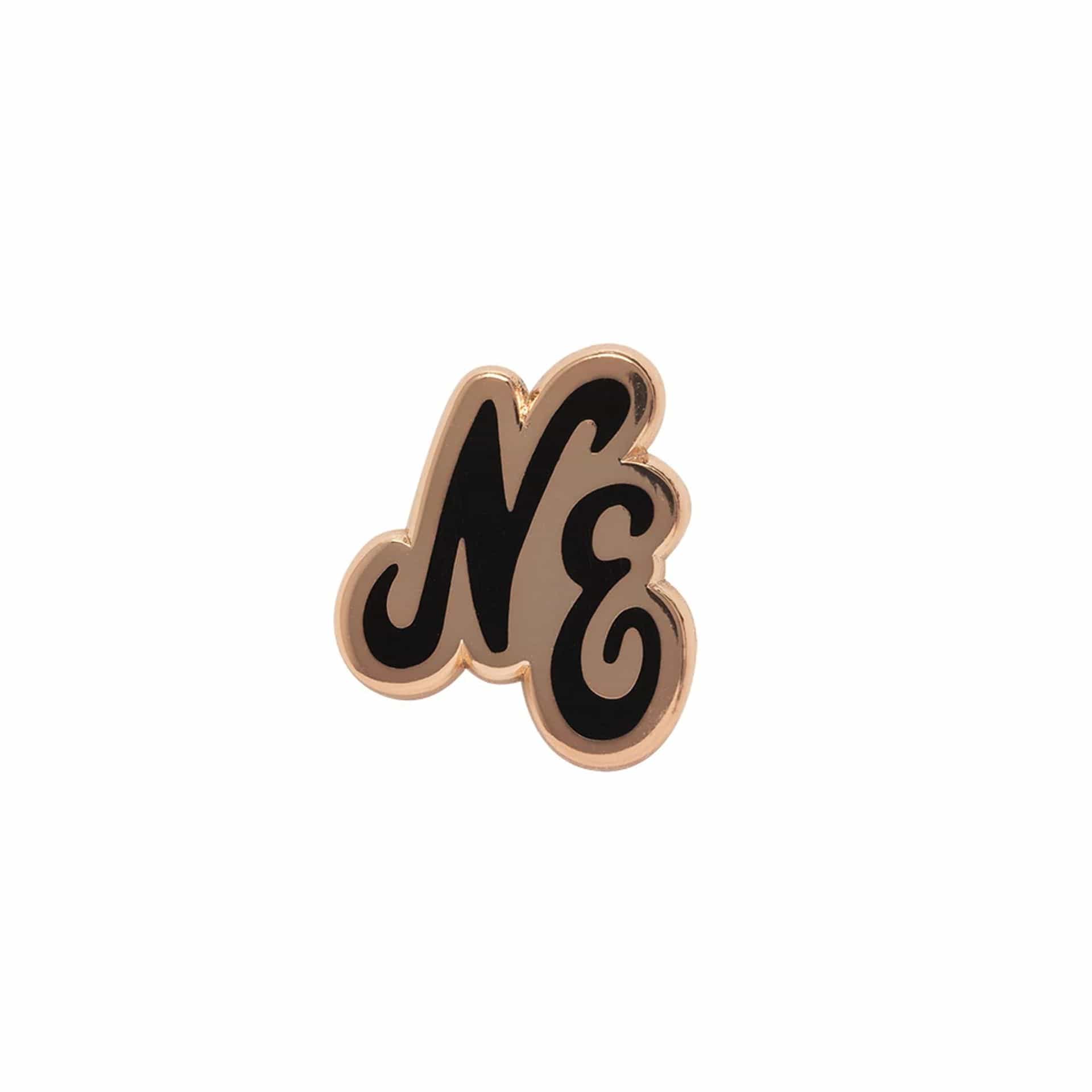 New Era Script Herritage Connect Rose Gold Pin Badge-kentox