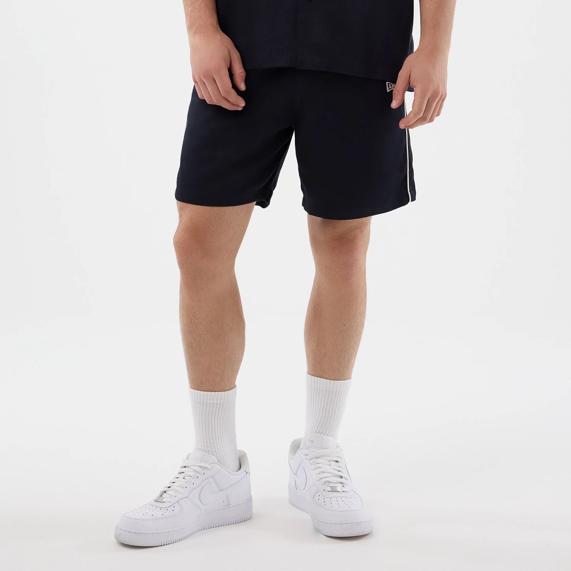 New Era Piping Navy Shorts-kentox