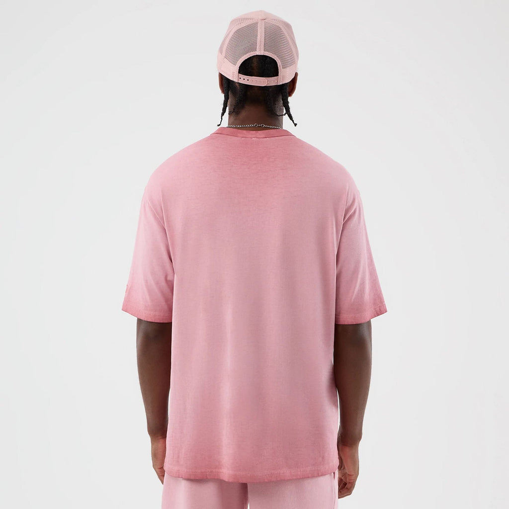 New York Yankees MLB Washed Logo Pastel Pink T-Shirt-kentox