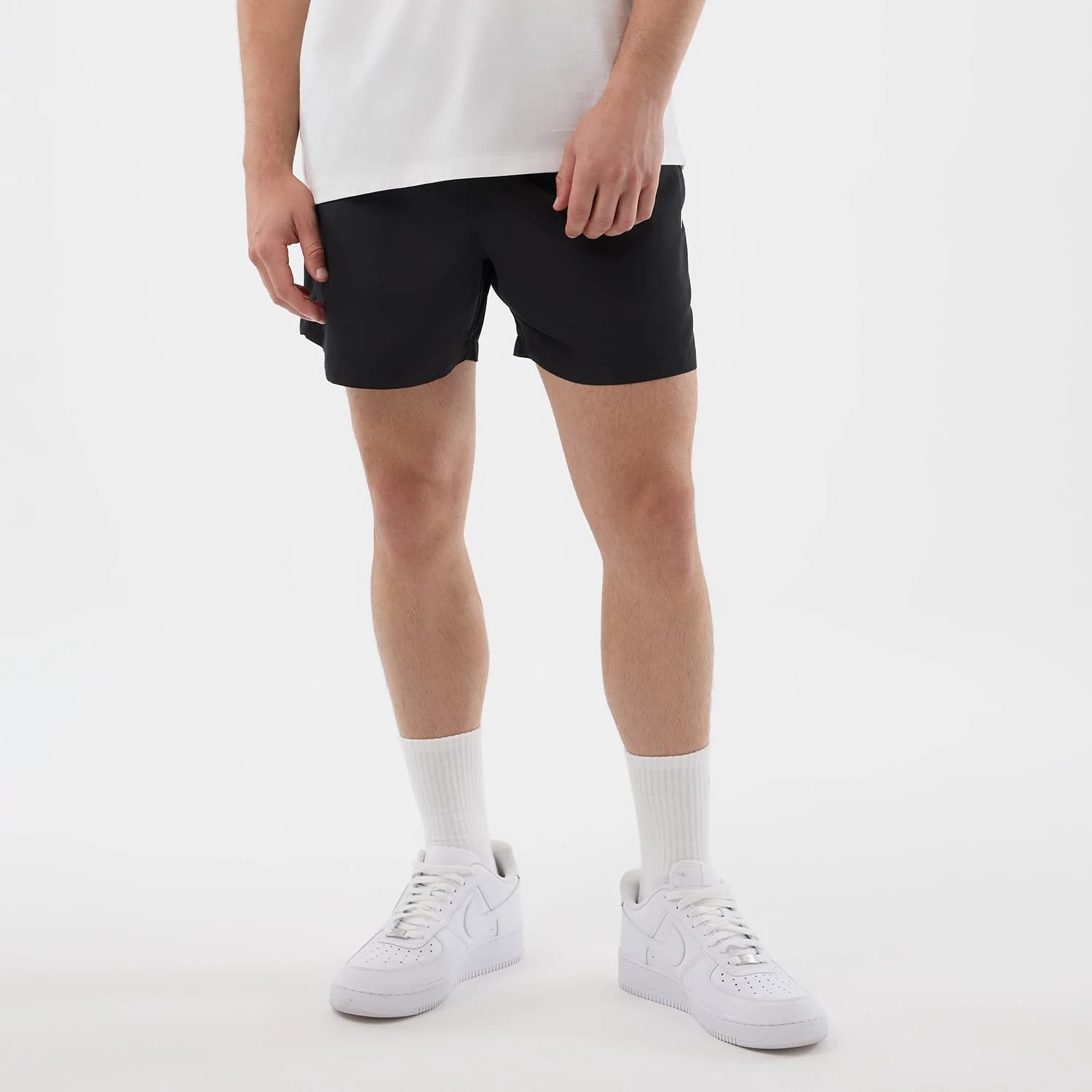 New Era Black Swimming Shorts-kentox