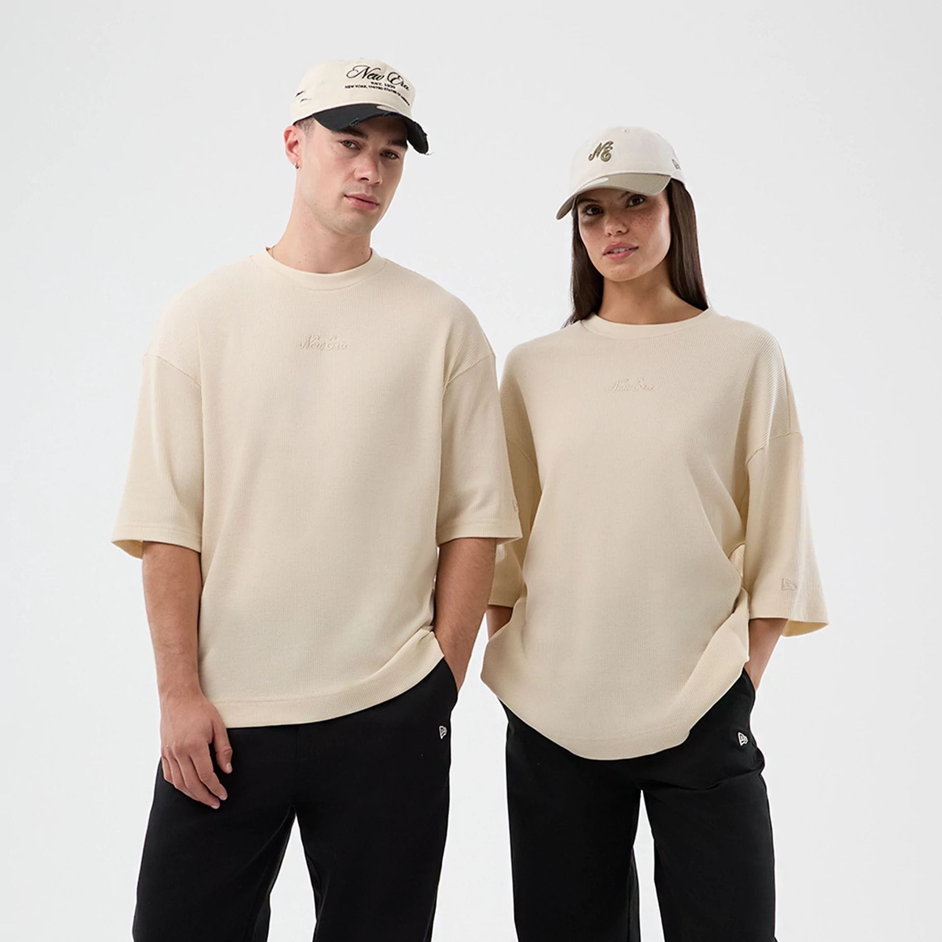 New Era Waffle Light Beige T-Shirt-kentox