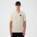 LA Dodgers MLB Rib Open White Polo T-Shirt-kentox