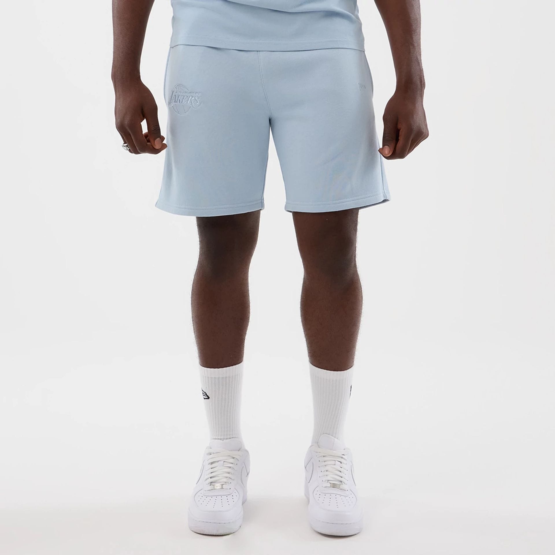LA Lakers NBA League Essential Pastel Blue Shorts-kentox