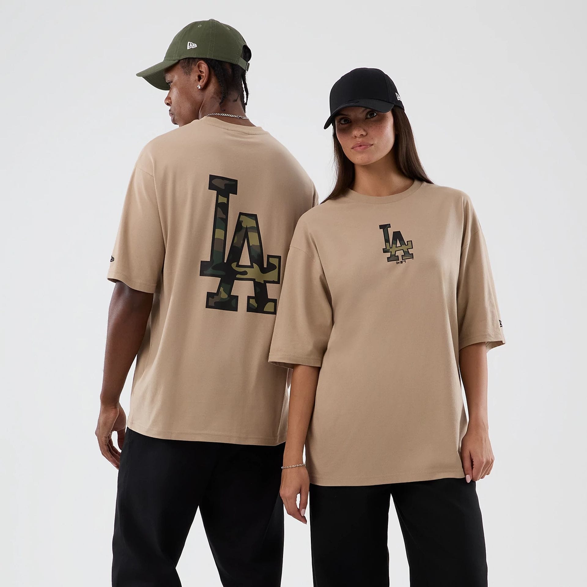 LA Dodgers MLB Infill Light Beige Oversized T-Shirt-kentox