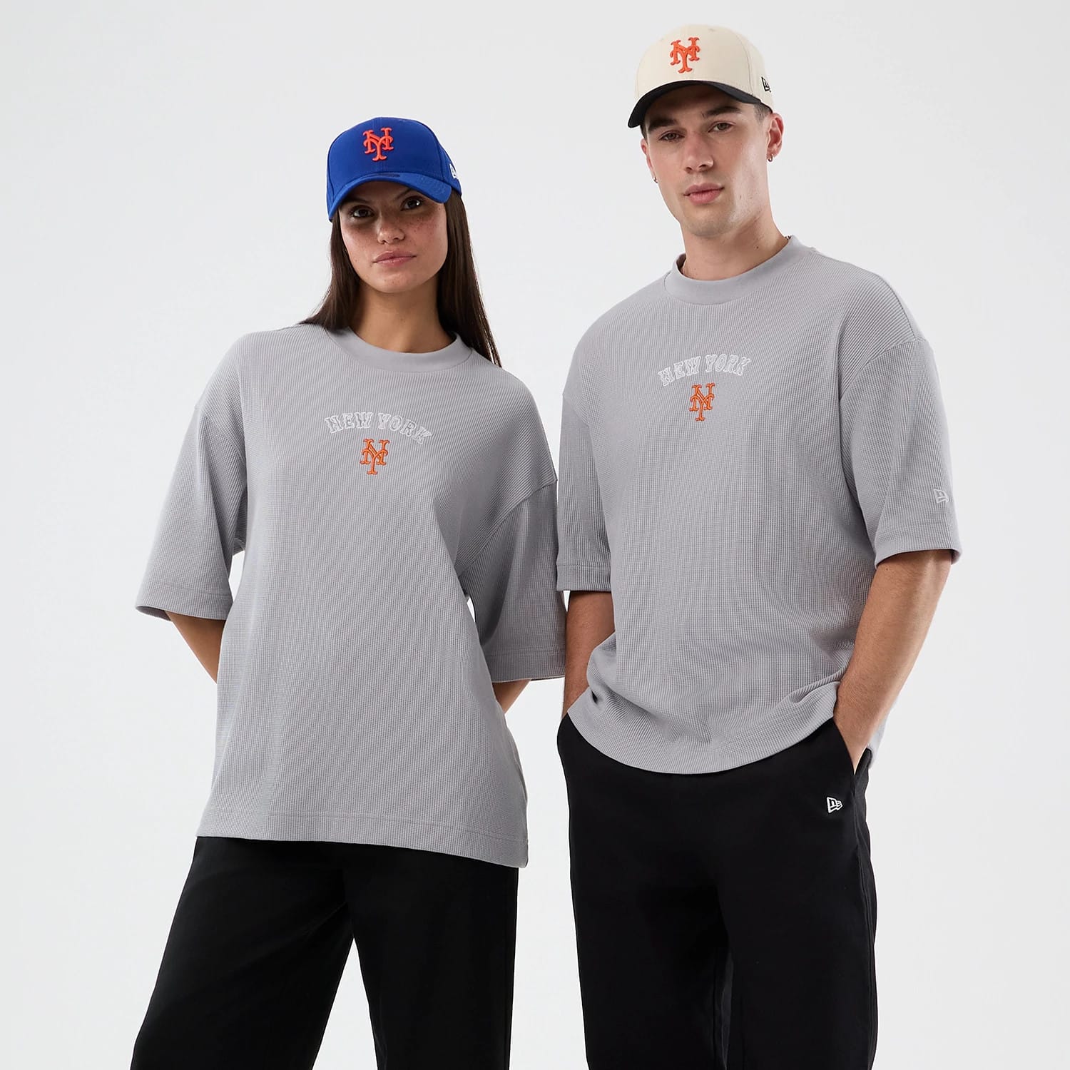 New York Mets MLB Waffle Grey T-Shirt-kentox