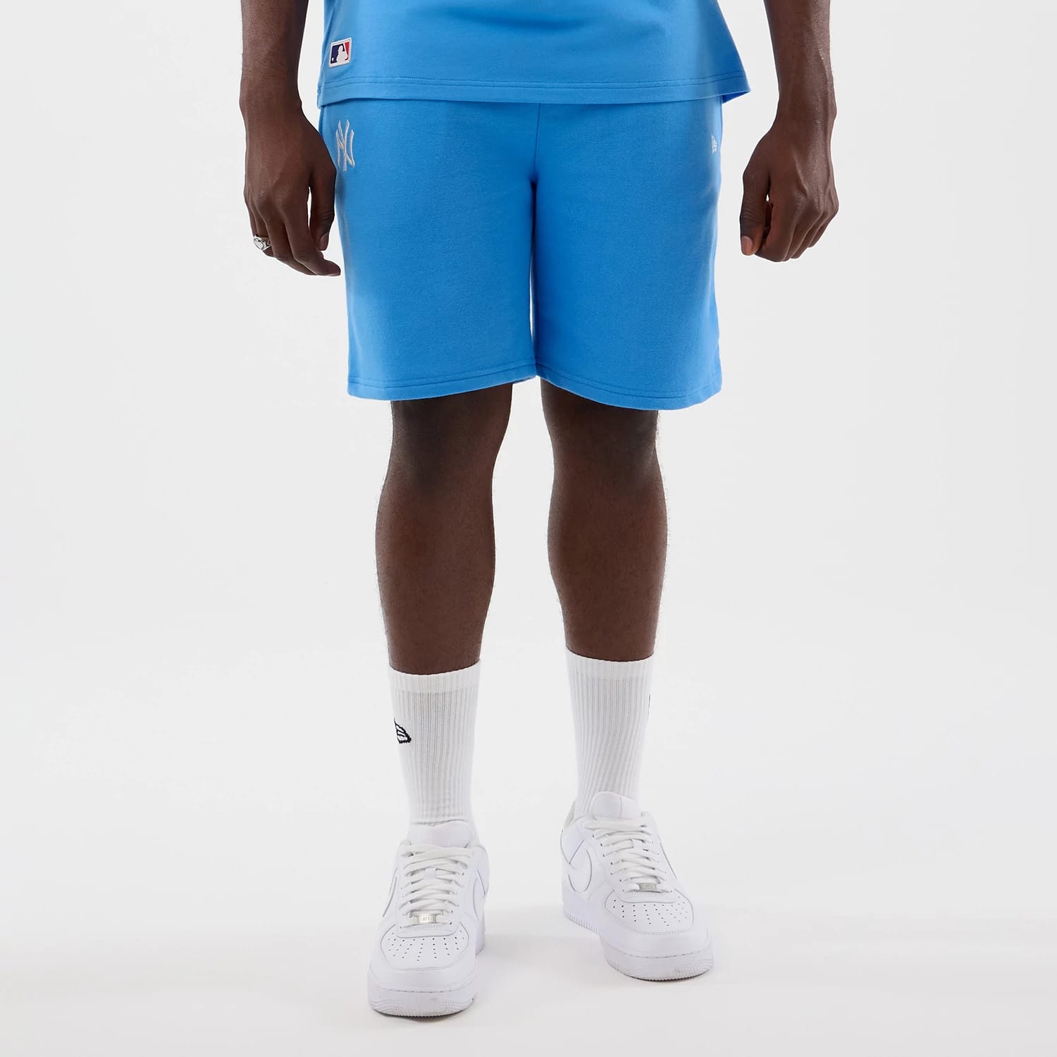 New York Yankees MLB League Essential Pastel Blue Shorts-kentox