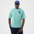 LA Dodgers MLB Floral Pastel Green Oversized T-Shirt-kentox