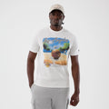 LA Lakers NBA Beach Graphic White T-Shirt-kentox