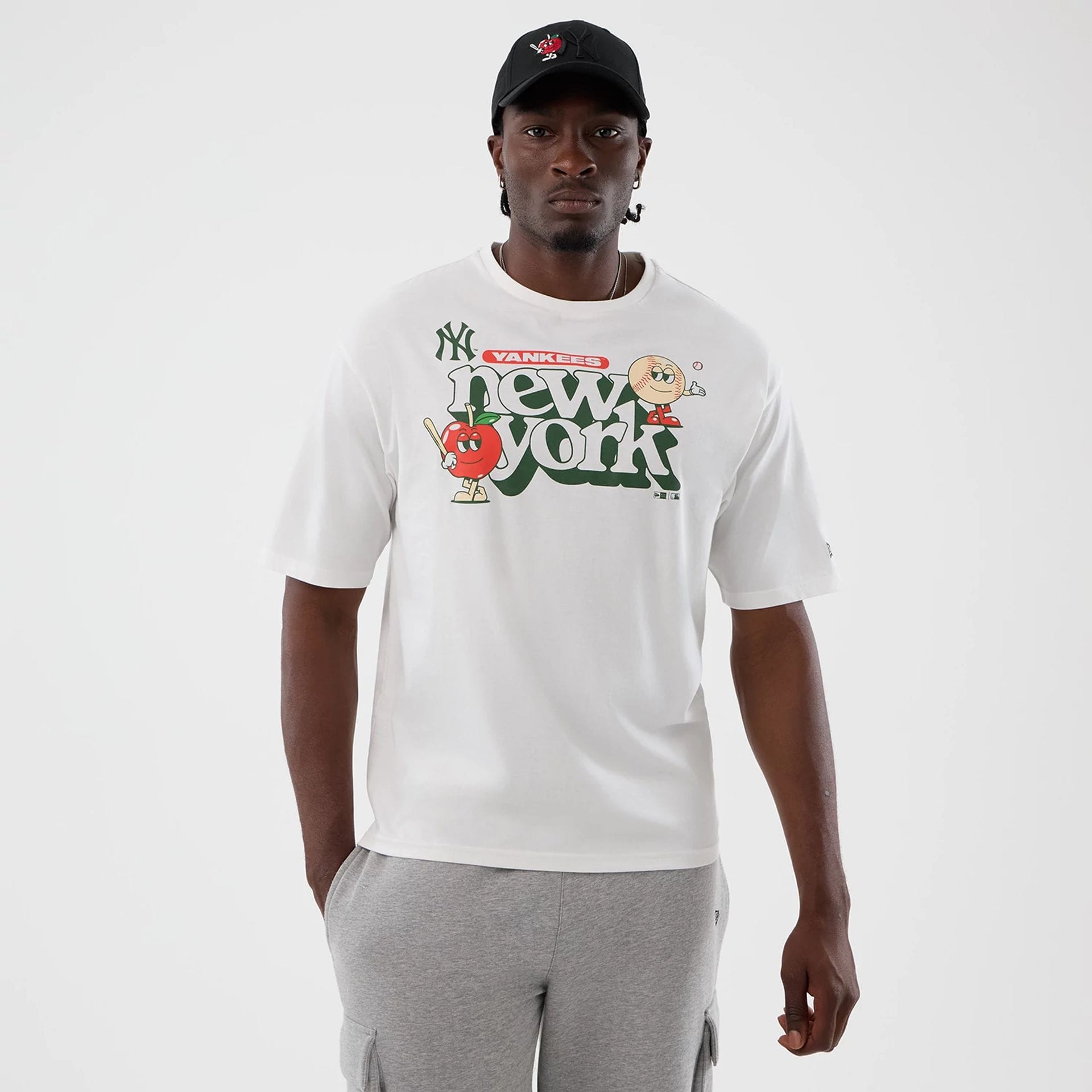 New York Yankees MLB Icon Graphic White T-Shirt-kentox