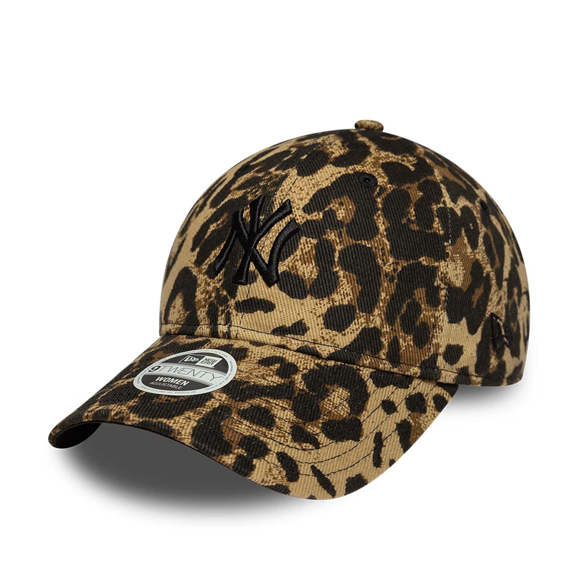 New York Yankees Womens MLB Leopard Dark Brown 9TWENTY Adjustable Cap-kentox