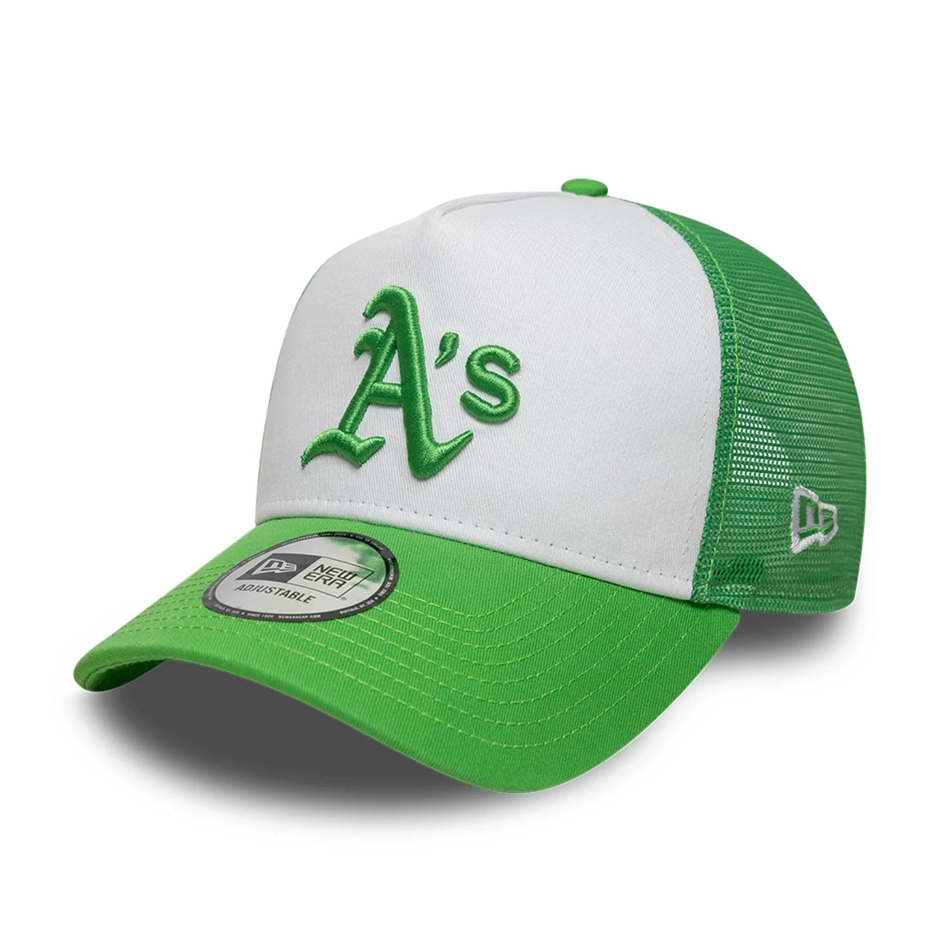Athletics MLB League Essential Open Green 9FORTY A-Frame Trucker Adjustable Cap-kentox