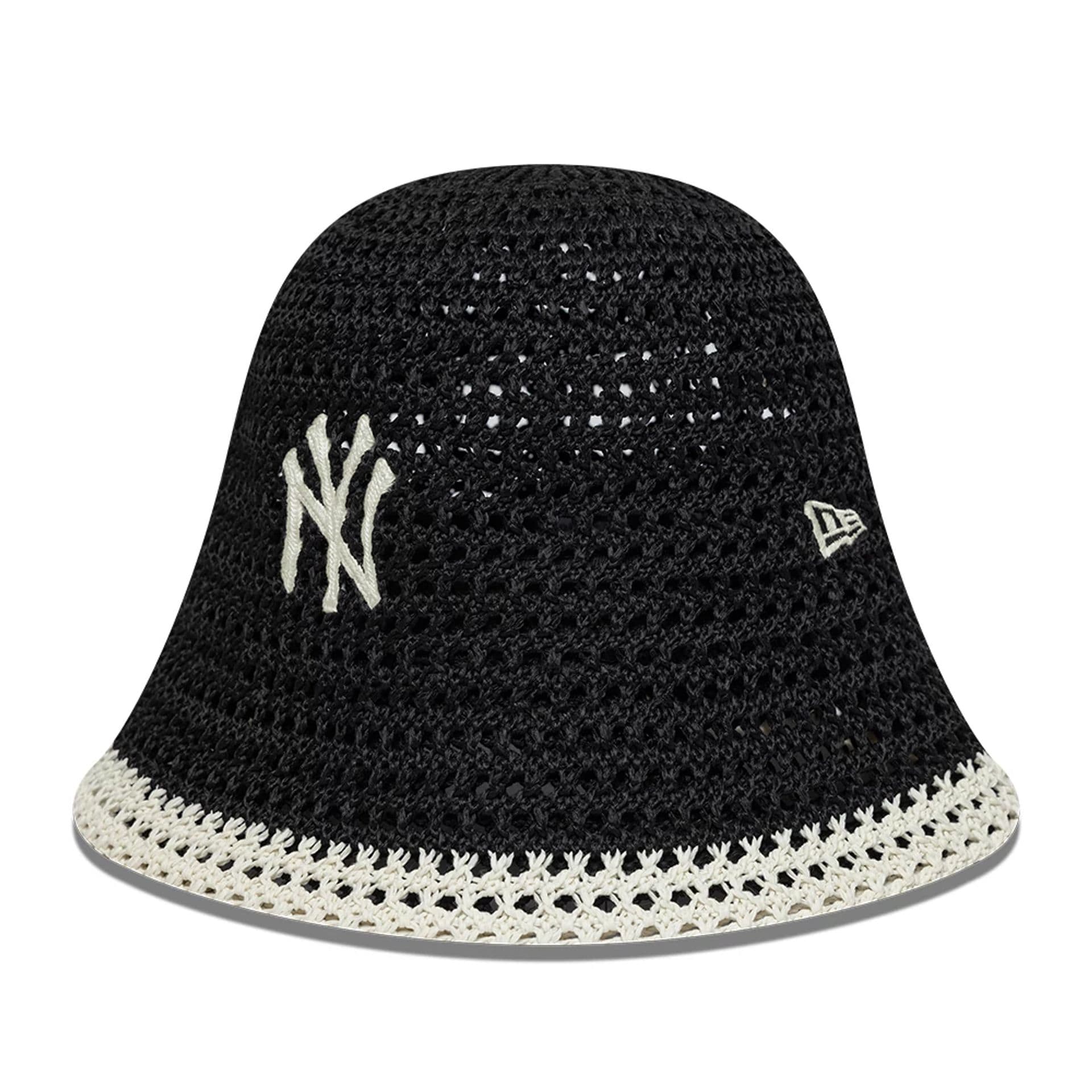 New York Yankees Womens MLB Knitted Black Explorer Bucket Hat-kentox