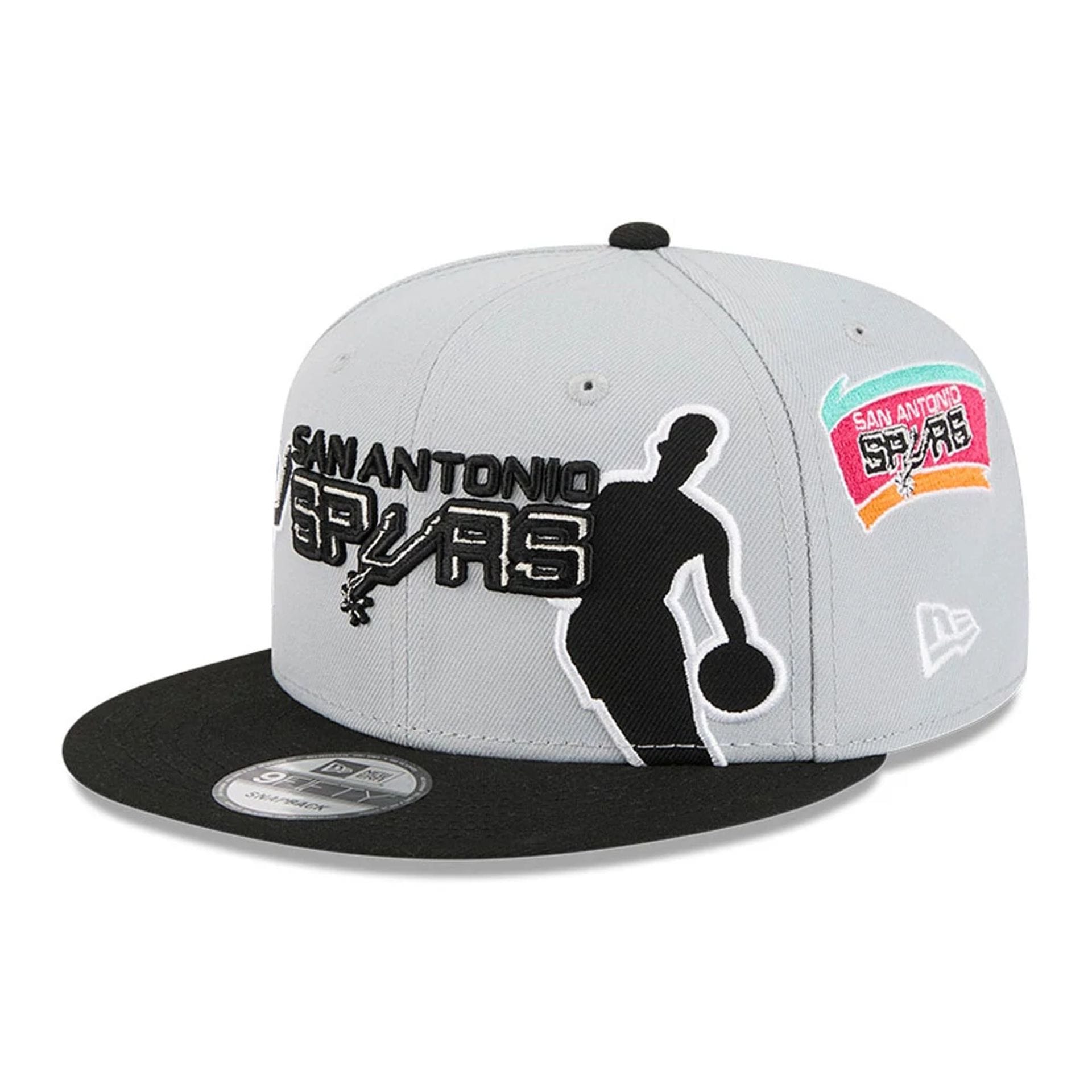 Spurs NBA Hardwood Classic ASG Grey 9FIFTY Snapback Adjustable Cap-kentox
