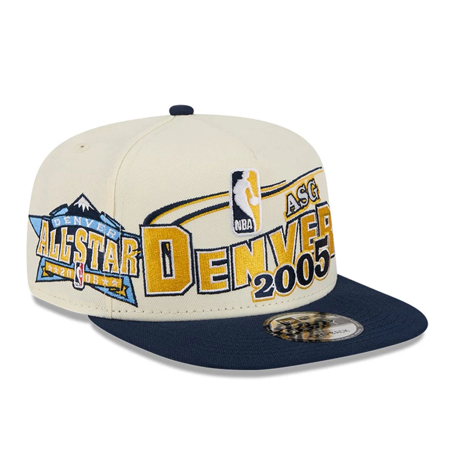 Nuggets NBA Hardwood Classic ASG White 9FIFTY A-Frame Snapback Adjustable Cap-kentox